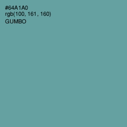 #64A1A0 - Gumbo Color Image