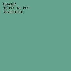 #64A28C - Silver Tree Color Image