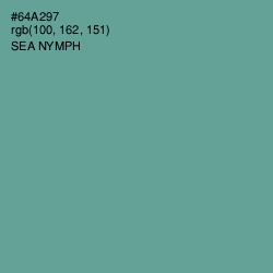 #64A297 - Sea Nymph Color Image