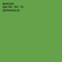 #64A34A - Asparagus Color Image