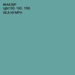 #64A39F - Sea Nymph Color Image