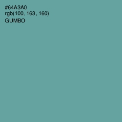 #64A3A0 - Gumbo Color Image