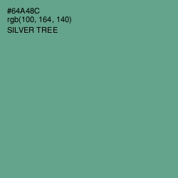 #64A48C - Silver Tree Color Image
