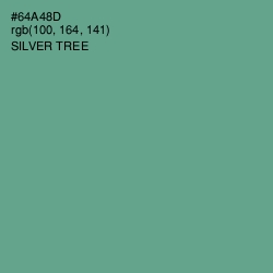 #64A48D - Silver Tree Color Image