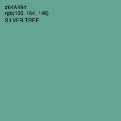 #64A494 - Silver Tree Color Image