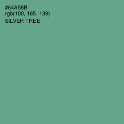 #64A58B - Silver Tree Color Image