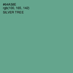 #64A58E - Silver Tree Color Image