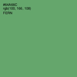 #64A66C - Fern Color Image