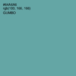 #64A6A6 - Gumbo Color Image