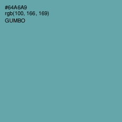 #64A6A9 - Gumbo Color Image