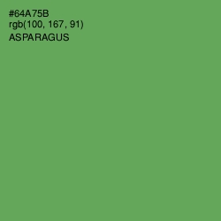 #64A75B - Asparagus Color Image