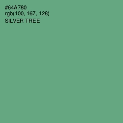 #64A780 - Silver Tree Color Image