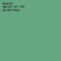 #64A781 - Silver Tree Color Image