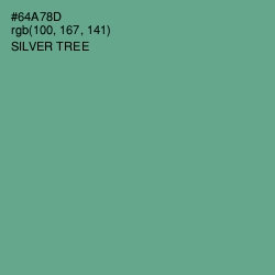 #64A78D - Silver Tree Color Image