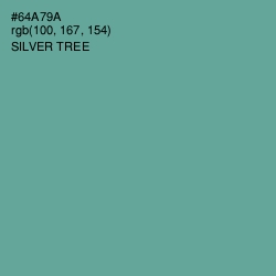 #64A79A - Silver Tree Color Image
