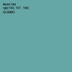 #64A7A6 - Gumbo Color Image