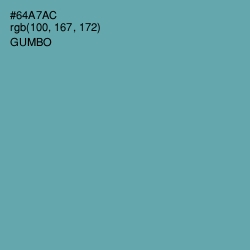 #64A7AC - Gumbo Color Image