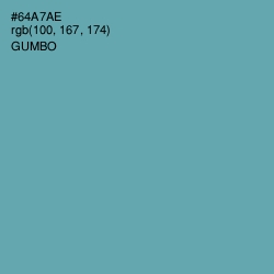 #64A7AE - Gumbo Color Image