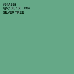 #64A888 - Silver Tree Color Image