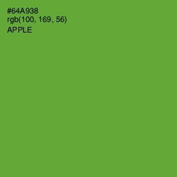 #64A938 - Apple Color Image