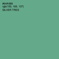 #64A989 - Silver Tree Color Image