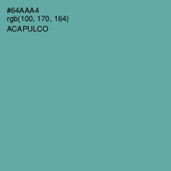 #64AAA4 - Acapulco Color Image