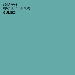 #64AAA8 - Gumbo Color Image