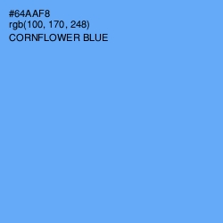 #64AAF8 - Cornflower Blue Color Image
