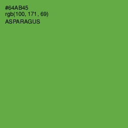 #64AB45 - Asparagus Color Image