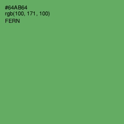 #64AB64 - Fern Color Image