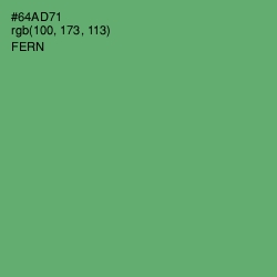 #64AD71 - Fern Color Image