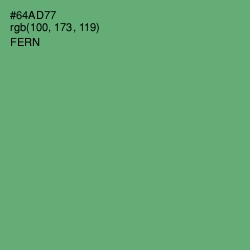 #64AD77 - Fern Color Image