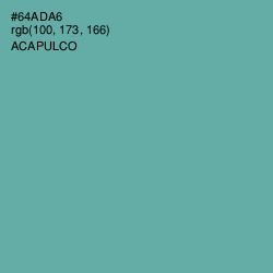 #64ADA6 - Acapulco Color Image