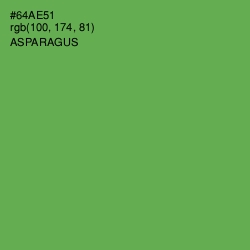 #64AE51 - Asparagus Color Image