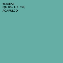 #64AEA6 - Acapulco Color Image