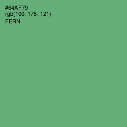 #64AF79 - Fern Color Image