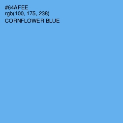 #64AFEE - Cornflower Blue Color Image