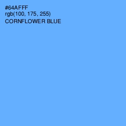 #64AFFF - Cornflower Blue Color Image