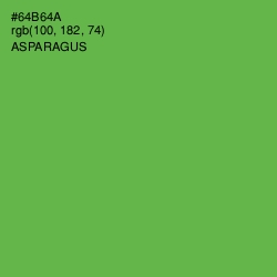 #64B64A - Asparagus Color Image