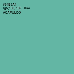 #64B6A4 - Acapulco Color Image
