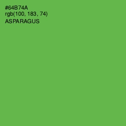 #64B74A - Asparagus Color Image