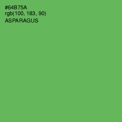 #64B75A - Asparagus Color Image