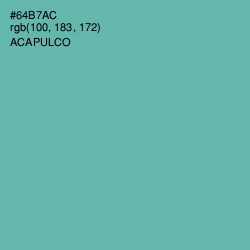 #64B7AC - Acapulco Color Image