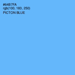 #64B7FA - Picton Blue Color Image