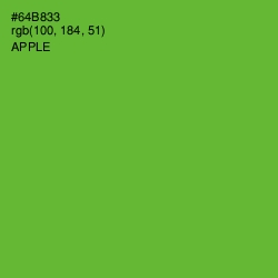 #64B833 - Apple Color Image