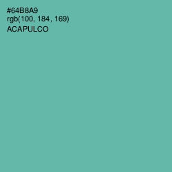 #64B8A9 - Acapulco Color Image