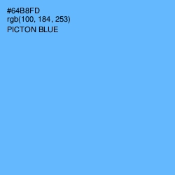 #64B8FD - Picton Blue Color Image