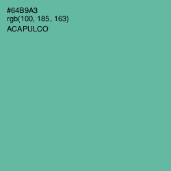 #64B9A3 - Acapulco Color Image