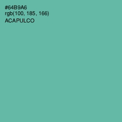 #64B9A6 - Acapulco Color Image