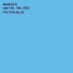 #64BAEB - Picton Blue Color Image